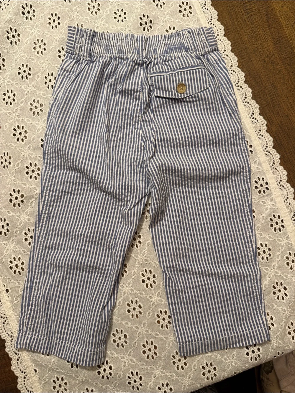 Ralph Lauren Striped Blue & White Kids Pants 18 months